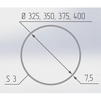 Протекторное кольцо для светильника диаметр 400 (4,5мм) белый