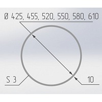 Протекторное кольцо для светильника диаметр 580 (55мм) белый