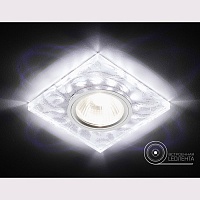 Ambrella S234 W/CH/WH белый/серебро MR16, 3W LED Светильник