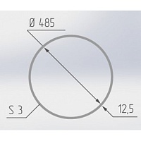 Протекторное кольцо для светильника диаметр 485 (45мм) белый