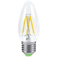 ASD LED-СВЕЧА-PREMIUM 5Вт 160-260В Е27 3000К прозрачная Лампа светодиодная