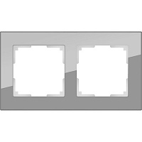 Werkel Favorit WL01-Frame-02 Рамка на 2 поста (серый,стекло)