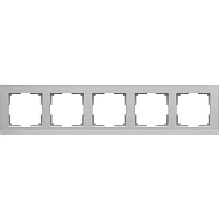Werkel Stark WL04-Frame-05 Рамка на 5 постов (серебряный)