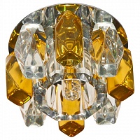 Feron JD186 прозрачный желтый, хром Светильник потолочный